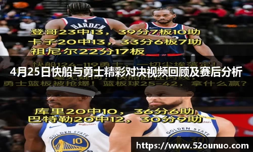 4月25日快船与勇士精彩对决视频回顾及赛后分析